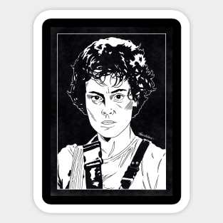 ELLEN RIPLEY - Aliens (Black and White) Sticker